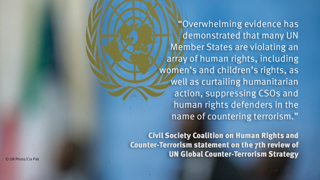 20 CSOs release statement on new UN Global Counterterrorism Strategy ...